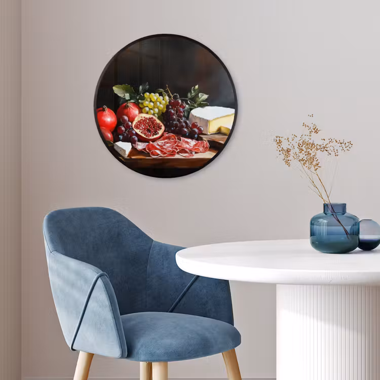 Borrelplank - Stilleven - Vintage Fotolijst rond zonder passe partout klein -sfeer2