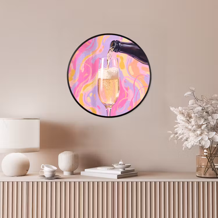 Drank - Inschenken - Feest - Abstract - Roze Fotolijst rond zonder passe partout klein -sfeer3