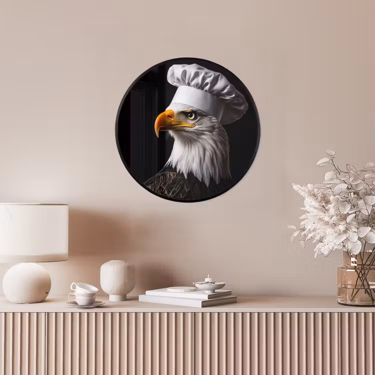 Arend -Amerika - Koksmuts - Vogel - Stoer Fotolijst rond zonder passe partout klein -sfeer3