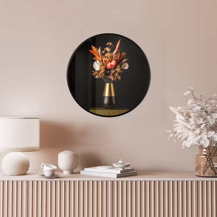 Exotisch - Boeket - Vaas - Goud Fotolijst rond zonder passe partout klein -sfeer3