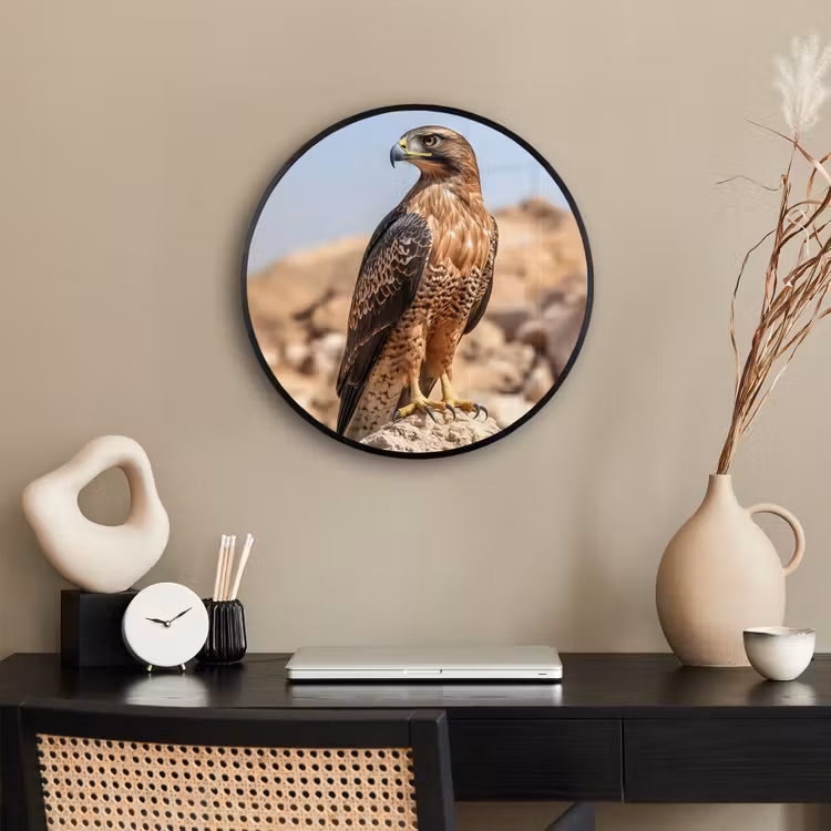 Valk - Vogel - Rots - Macht Fotolijst rond zonder passe partout klein -sfeer1