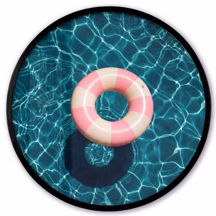 Drijvend - Zwemband - Water Fotolijst rond zonder passe partout klein -3d