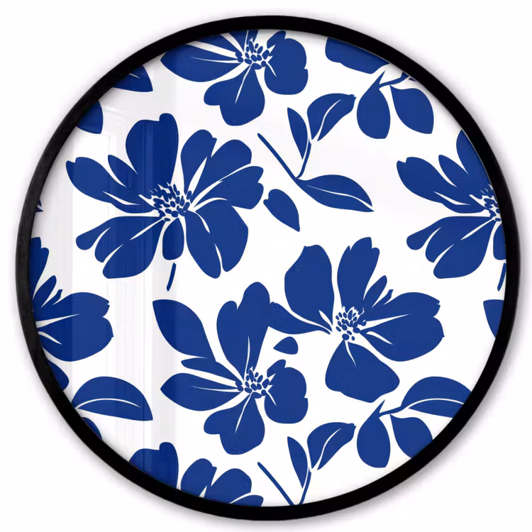 Floraal - Modern - Blauw Fotolijst rond zonder passe partout klein 856 -3d