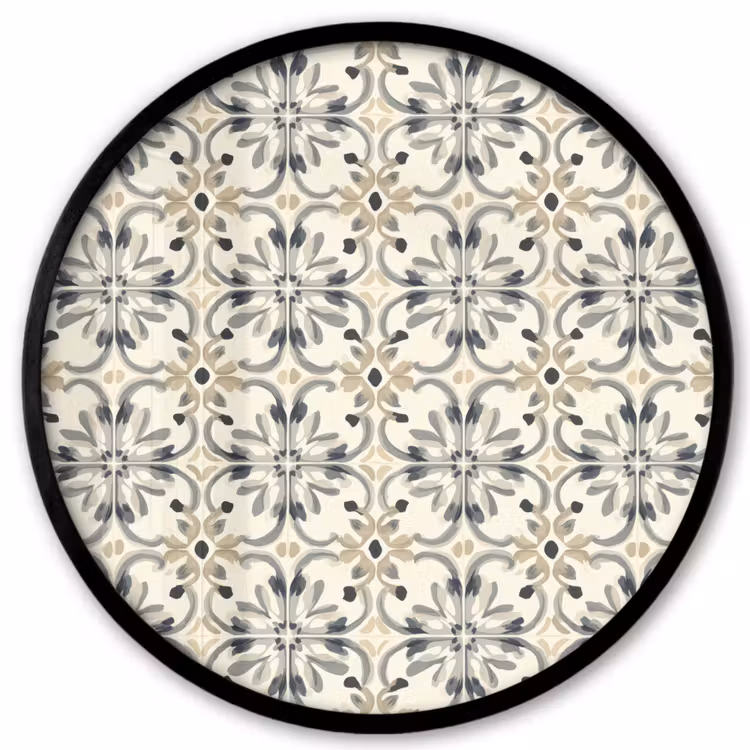 Floraal - Patroon - Kleurrijk Fotolijst rond zonder passe partout klein 856 -3d