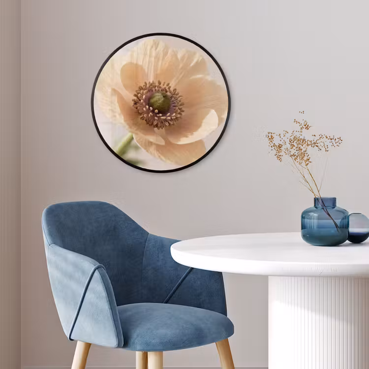Bloem - Minimalistisch - Groen Fotolijst rond zonder passe partout klein -sfeer2