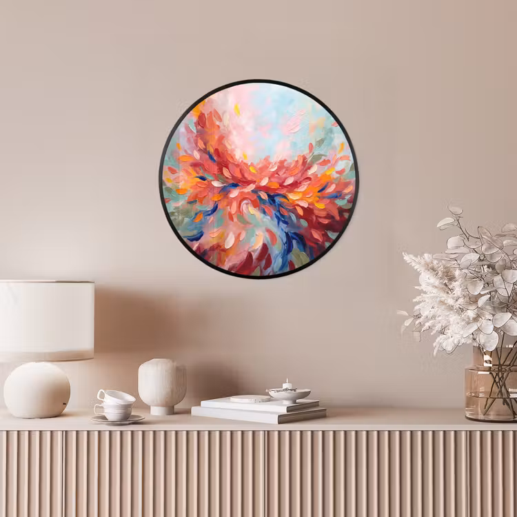 Bloemen - Abstract - Kunst - Modern Fotolijst rond zonder passe partout klein -sfeer3