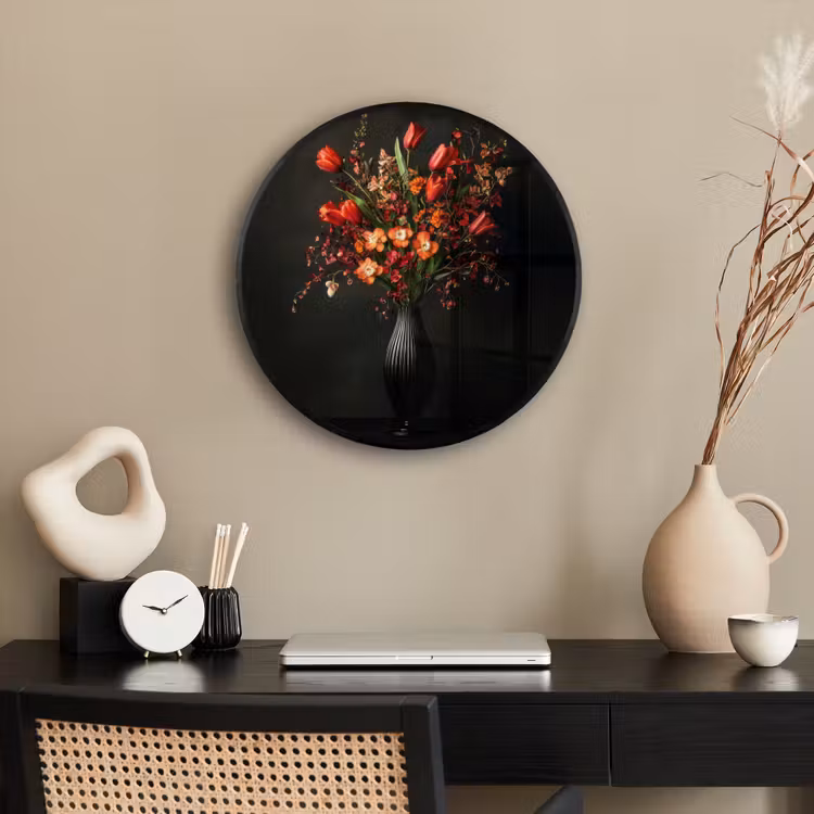 Bloemen - Takken - Boeket Fotolijst rond zonder passe partout klein -sfeer1