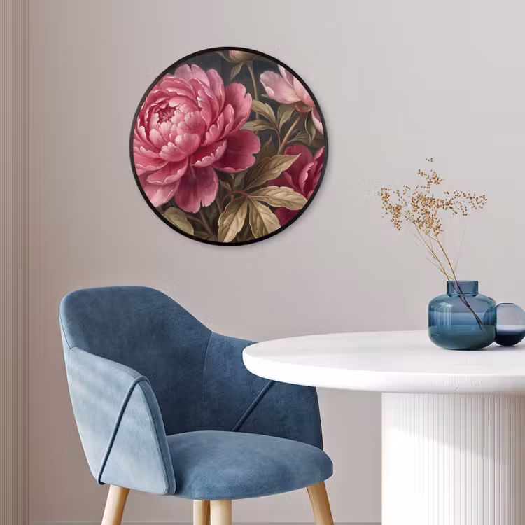 Bloemen - Roze - Klassiek - Natuur Fotolijst rond zonder passe partout klein -sfeer2