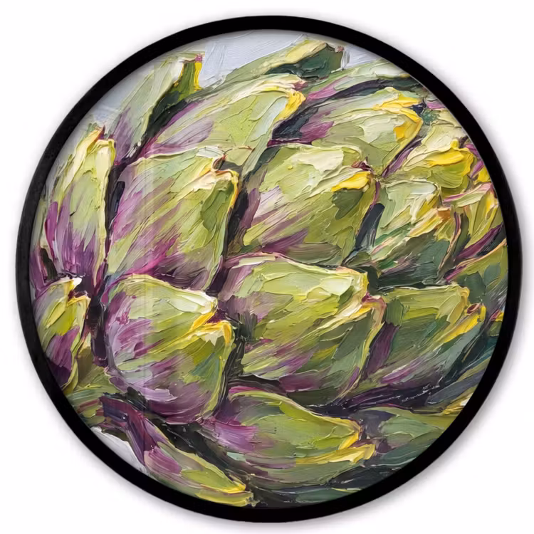 Photo Frame Round - Food - Artichoke - Modern - Eten - Artisjok - Modern Fotolijst rond zonder passe partout klein