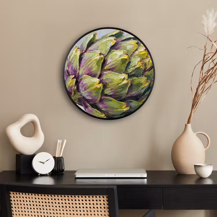 Photo Frame Round - Food - Artichoke - Modern - Eten - Artisjok - Modern Fotolijst rond zonder passe partout klein