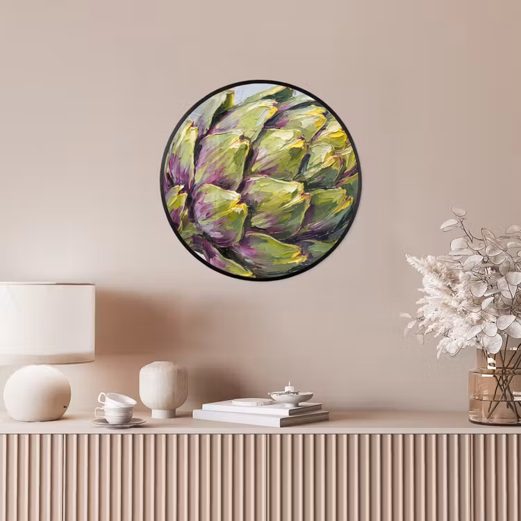 Photo Frame Round - Food - Artichoke - Modern - Eten - Artisjok - Modern Fotolijst rond zonder passe partout klein