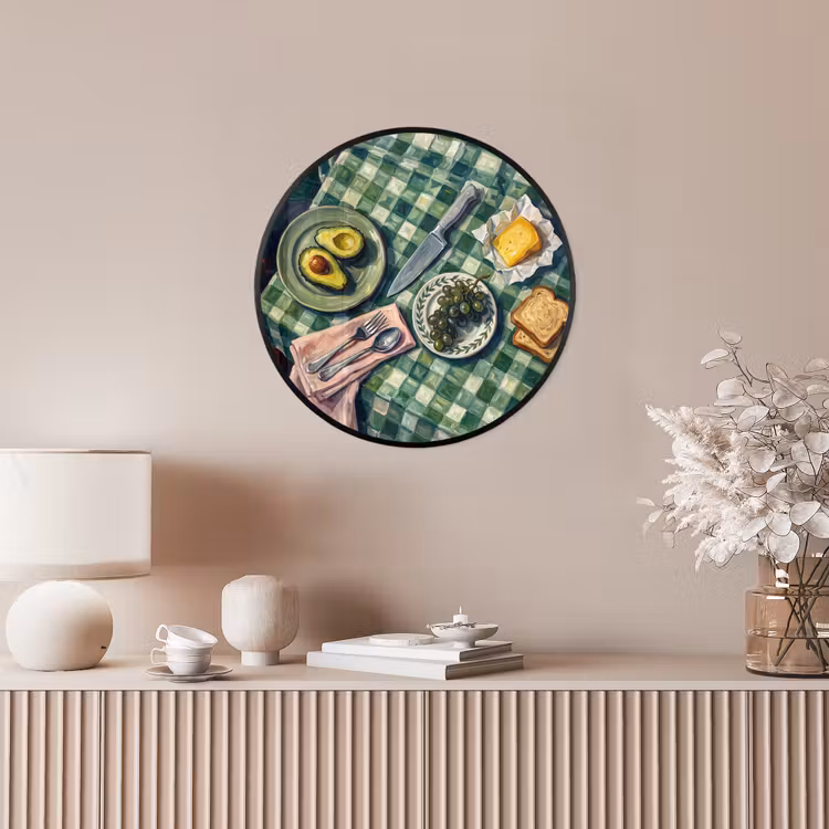 Eten - Ontbijt - Tafel - Modern - Groen Fotolijst rond zonder passe partout klein -sfeer3