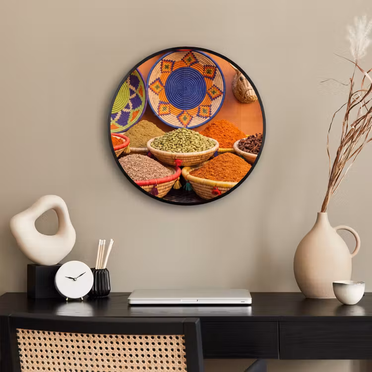 Photo Frame Round - Food - Colorful - Culture - Eten - Kleurrijk - Cultuur Fotolijst rond zonder passe partout klein