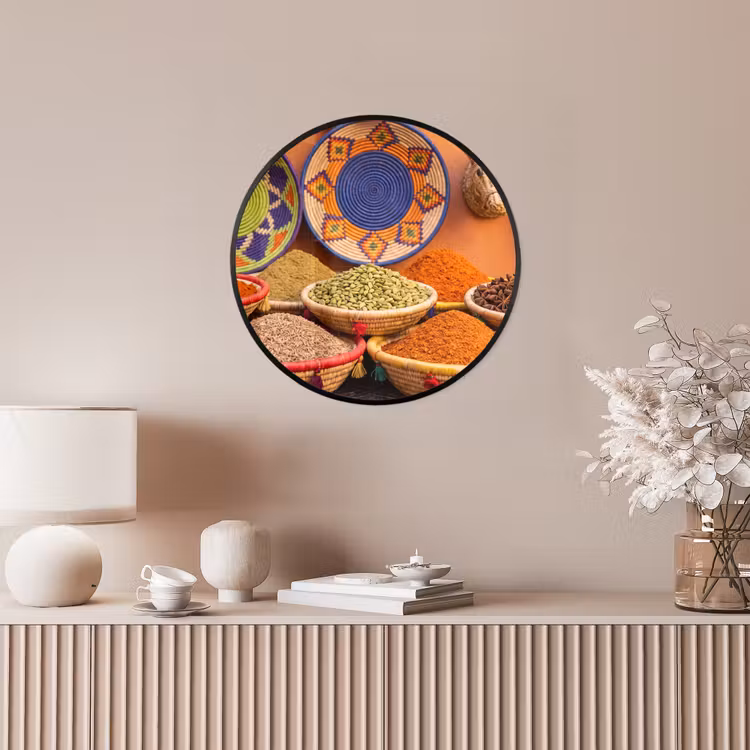 Photo Frame Round - Food - Colorful - Culture - Eten - Kleurrijk - Cultuur Fotolijst rond zonder passe partout klein