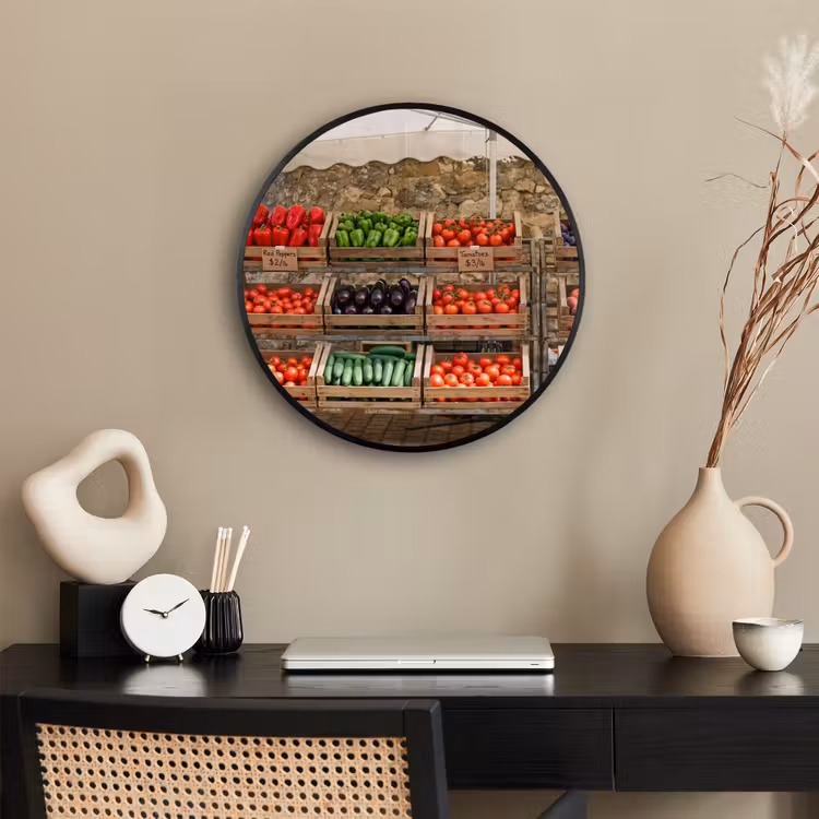 Photo Frame Round - Food - Market - Fresh - Eten - Markt - Vers Fotolijst rond zonder passe partout klein