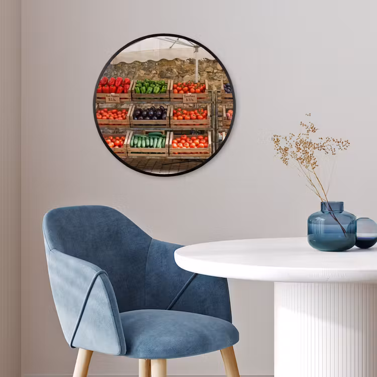 Photo Frame Round - Food - Market - Fresh - Eten - Markt - Vers Fotolijst rond zonder passe partout klein