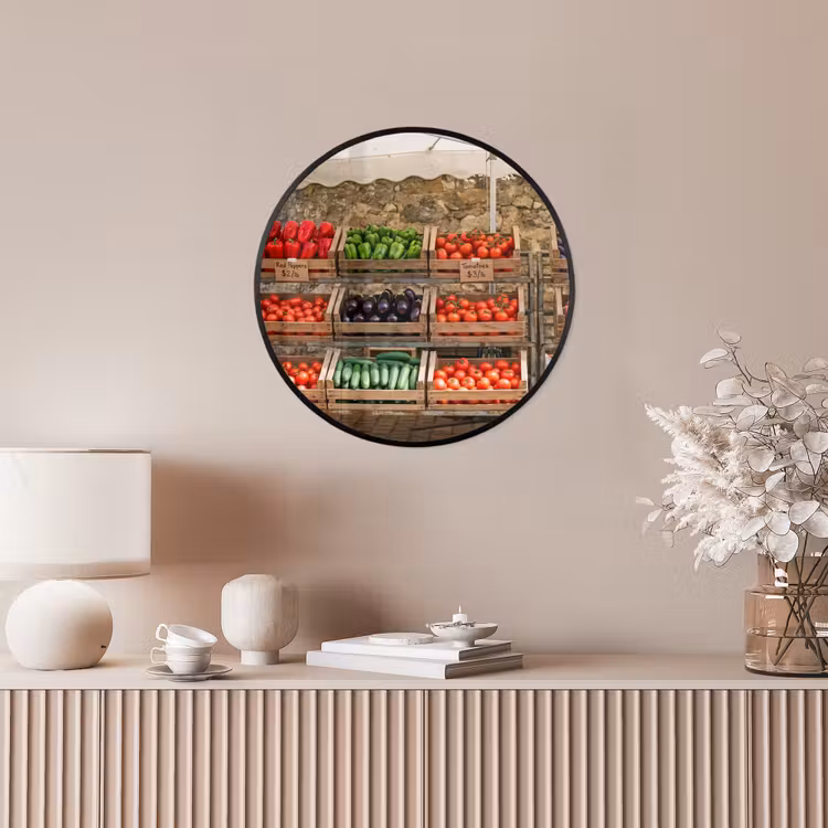 Photo Frame Round - Food - Market - Fresh - Eten - Markt - Vers Fotolijst rond zonder passe partout klein