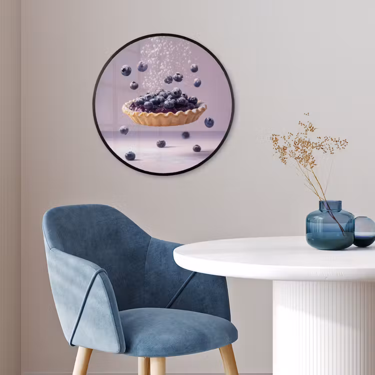 Eten - Taart - Bessen - Blauw Fotolijst rond zonder passe partout klein -sfeer2