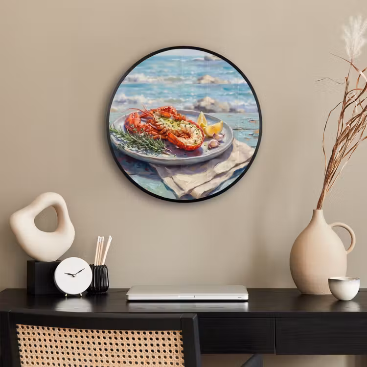 Eten - Zee - Kust - Modern - Blauw Fotolijst rond zonder passe partout klein -sfeer1