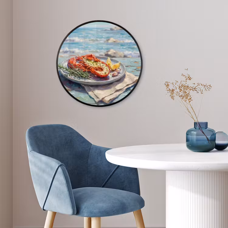 Eten - Zee - Kust - Modern - Blauw Fotolijst rond zonder passe partout klein -sfeer2