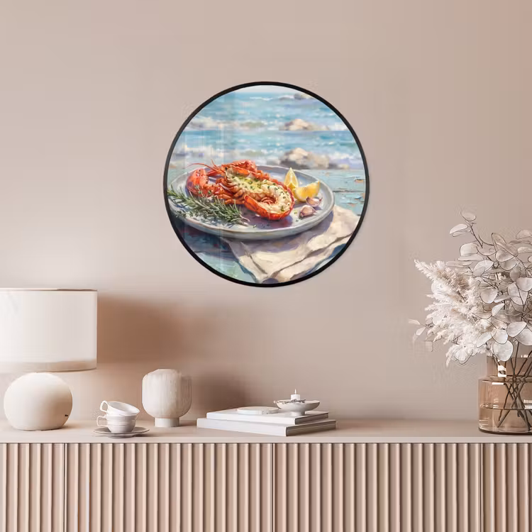 Eten - Zee - Kust - Modern - Blauw Fotolijst rond zonder passe partout klein -sfeer3
