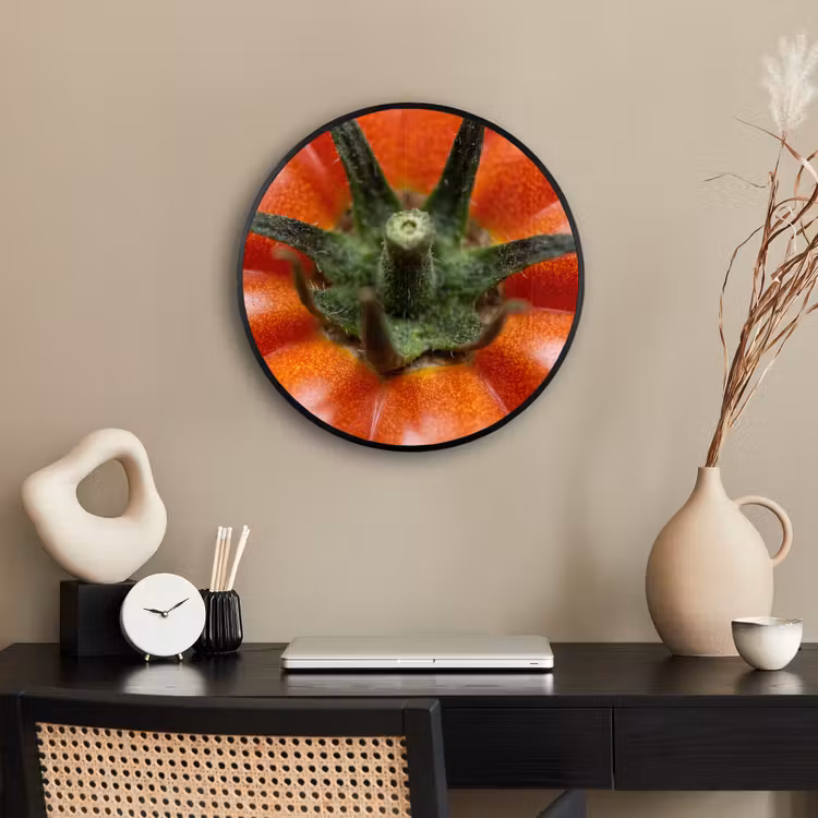 Photo Frame Round - Food - Tomato - Red - Eten - Tomaat - Rood Fotolijst rond zonder passe partout klein