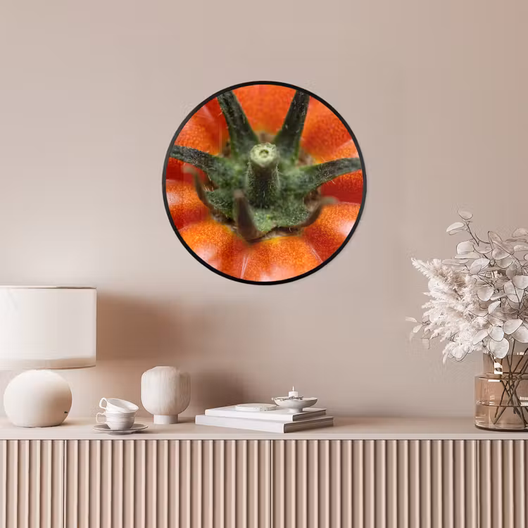 Photo Frame Round - Food - Tomato - Red - Eten - Tomaat - Rood Fotolijst rond zonder passe partout klein
