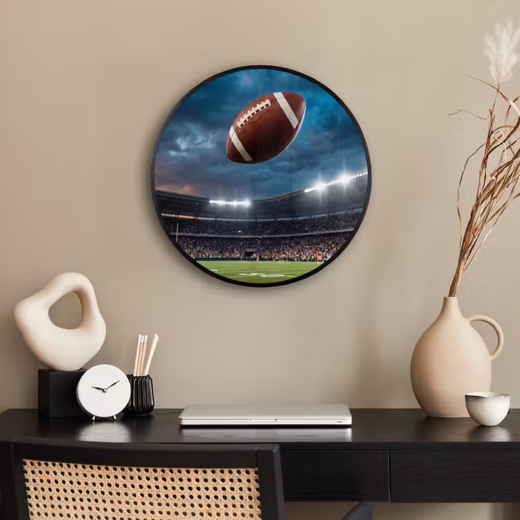 Football - Bal - Stadion - Sport Fotolijst rond zonder passe partout klein -sfeer1