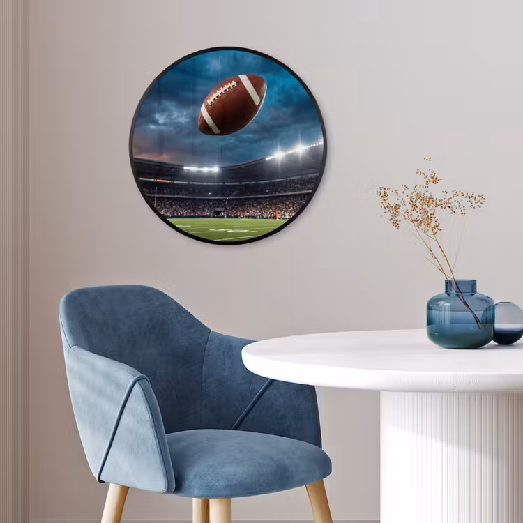 Football - Bal - Stadion - Sport Fotolijst rond zonder passe partout klein -sfeer2