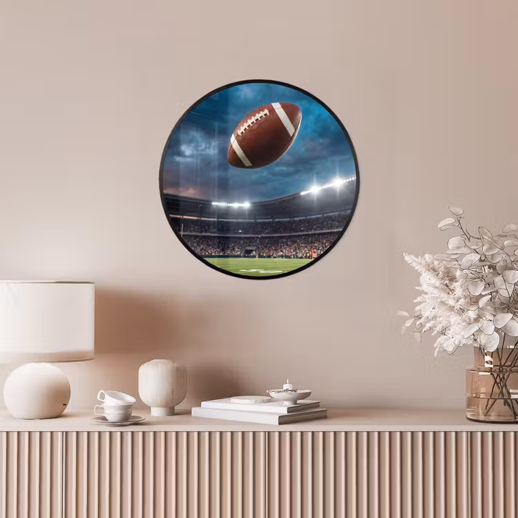 Football - Bal - Stadion - Sport Fotolijst rond zonder passe partout klein -sfeer3