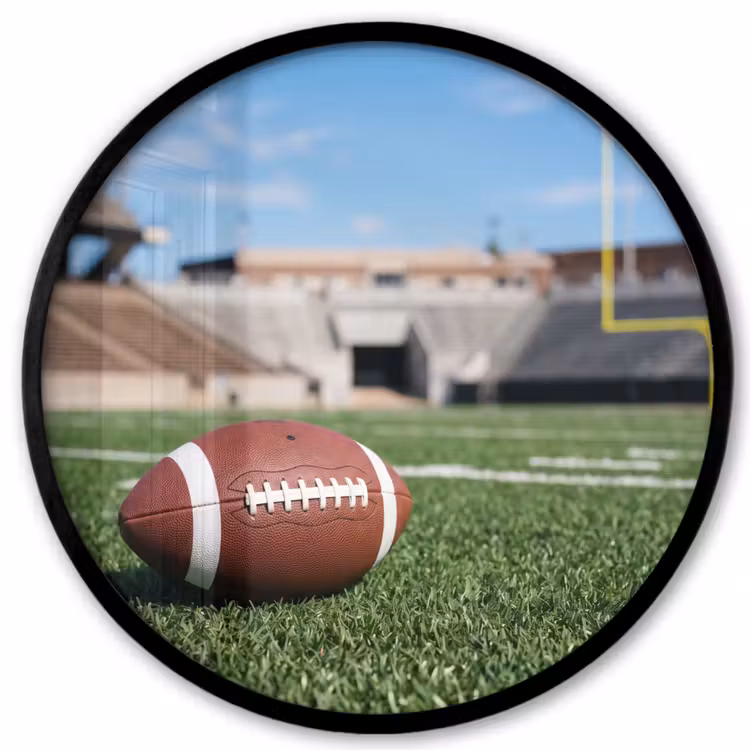 Football - Veld - Stadion - Sport Fotolijst rond zonder passe partout klein -3d