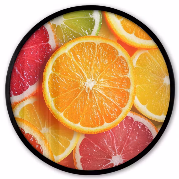 Fruit - Kleurrijk - Close up Fotolijst rond zonder passe partout klein -3d
