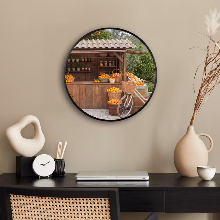 Photo Frame Round - Fruit - Market - Rural - Fruit - Markt - Landelijk Fotolijst rond zonder passe partout klein