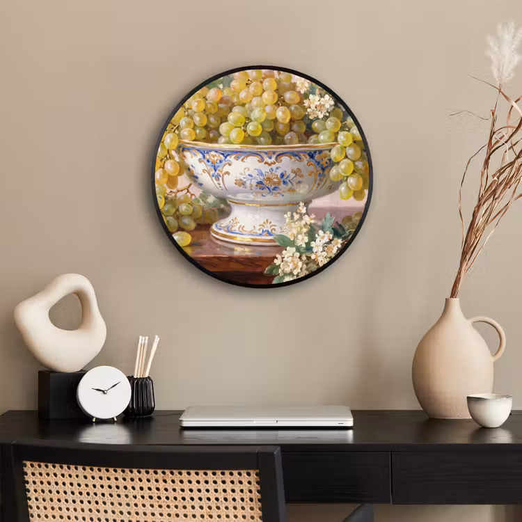 Photo Frame Round - Fruit - Still Life - Classical - Fruit - Stilleven - Klassiek Fotolijst rond zonder passe partout klein