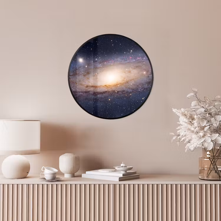 Photo Frame Round - Galaxy - Space - Cosmos - Sterrenstelsel - Ruimte - Kosmos Fotolijst rond zonder passe partout klein
