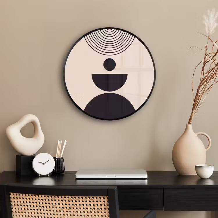 Photo Frame Round - Geometric Balance - Art - Geometrische balans - Kunst Fotolijst rond zonder passe partout klein