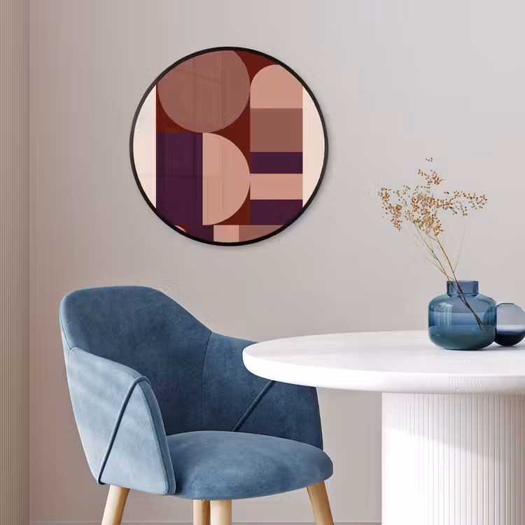 Geometrisch - Cirkels - Rood Fotolijst rond zonder passe partout klein -sfeer2