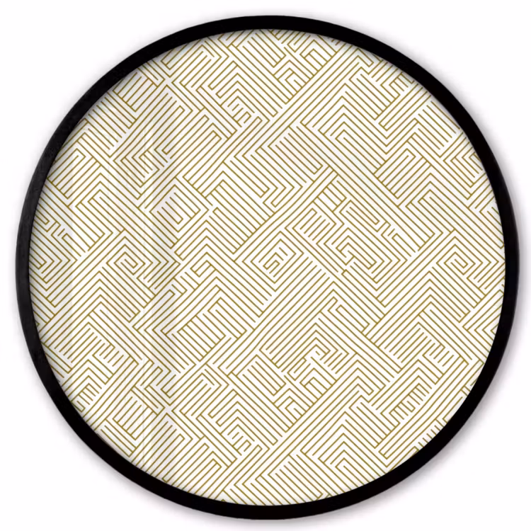 Geometrisch - Lijnen - Groen Fotolijst rond zonder passe partout klein 856 -3d