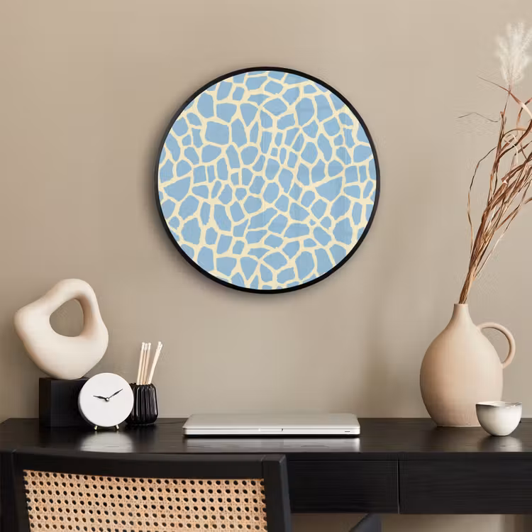Giraf - Modern - Blauw Fotolijst rond zonder passe partout klein 856 -sfeer1