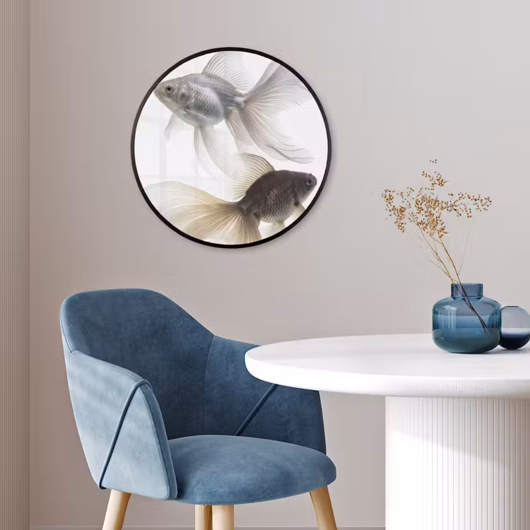Goudvissen - Modern - Wit Fotolijst rond zonder passe partout klein -sfeer2