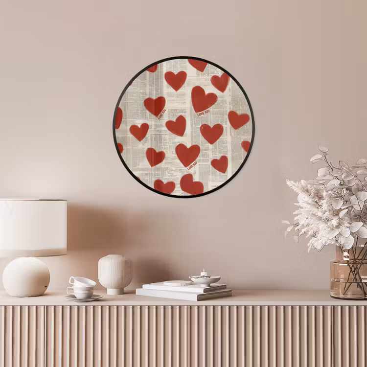 Hartjes - Krant - Loveyou Fotolijst rond zonder passe partout klein -sfeer3