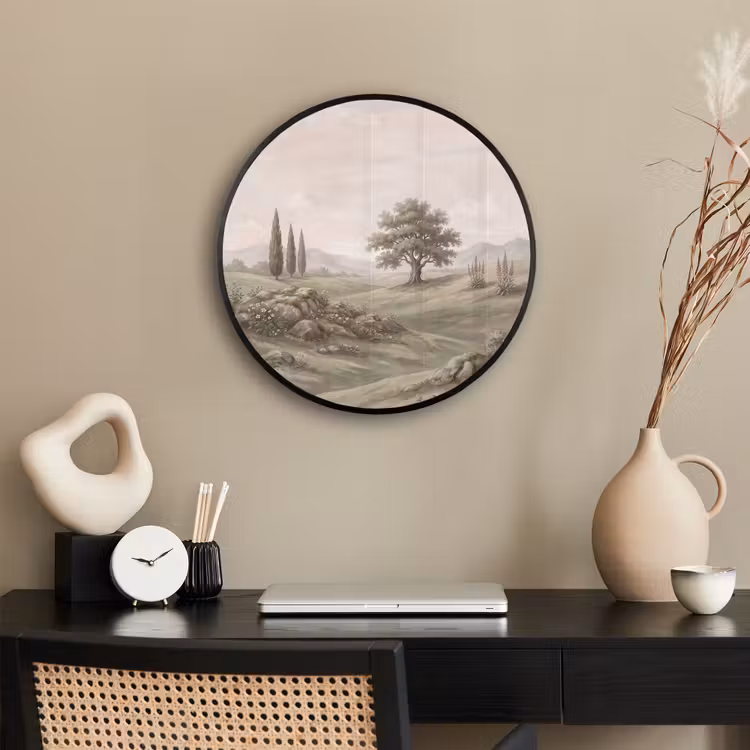Heuvellandschap - Bomen - Natuur - Groen Fotolijst rond zonder passe partout klein -sfeer1