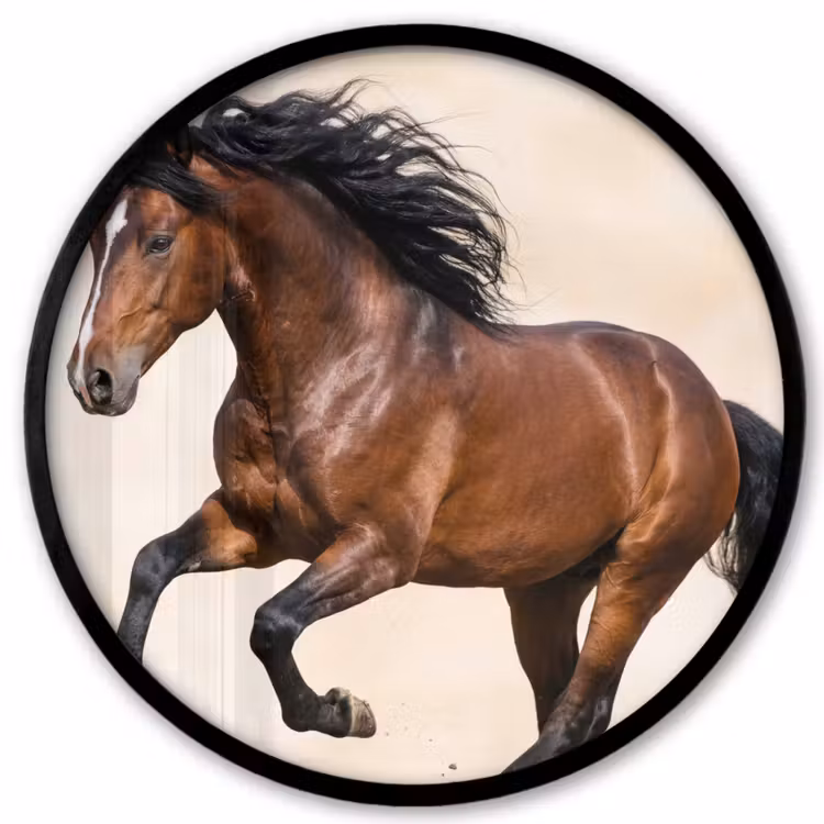 Paard - Galop - Energie Fotolijst rond zonder passe partout klein -3d