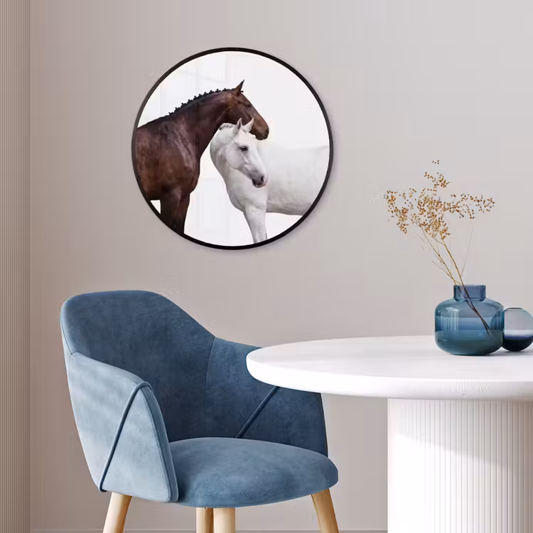 Paard - Modern - Balans Fotolijst rond zonder passe partout klein -sfeer2