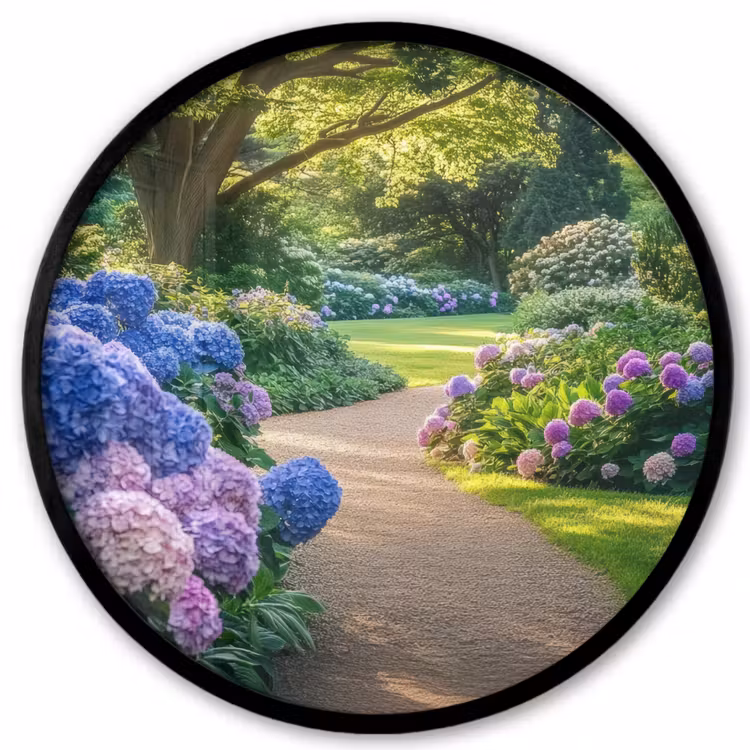 Hortensia- Park - Pad Fotolijst rond zonder passe partout klein -3d