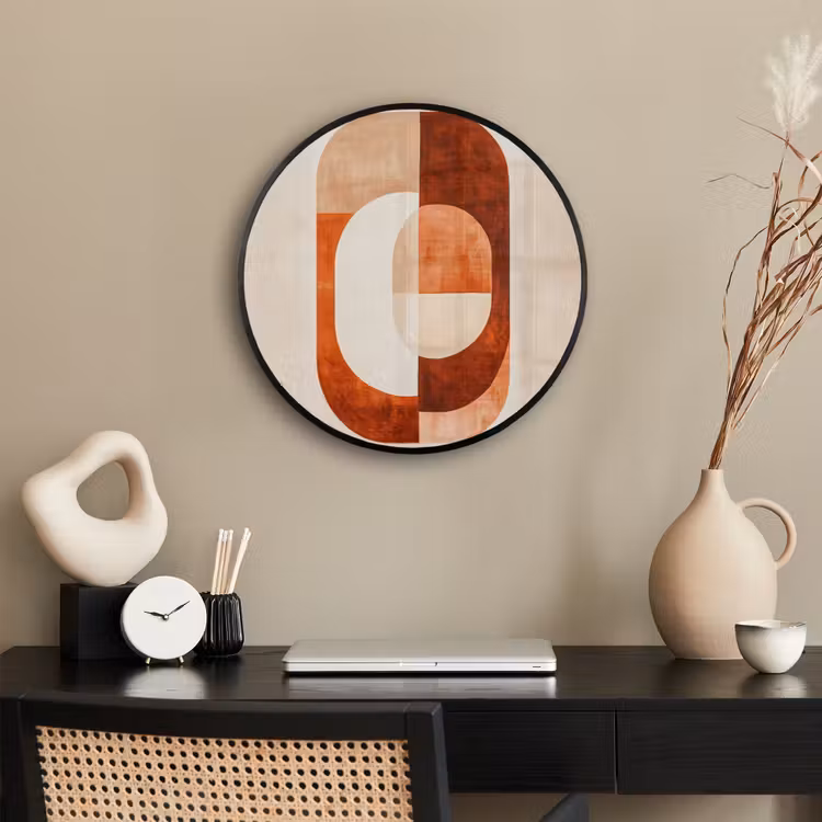Illustratie - Abstract - Vormen - Rood Fotolijst rond zonder passe partout klein -sfeer1