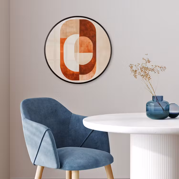 Illustratie - Abstract - Vormen - Rood Fotolijst rond zonder passe partout klein -sfeer2
