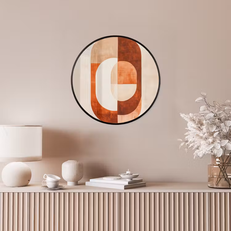 Illustratie - Abstract - Vormen - Rood Fotolijst rond zonder passe partout klein -sfeer3