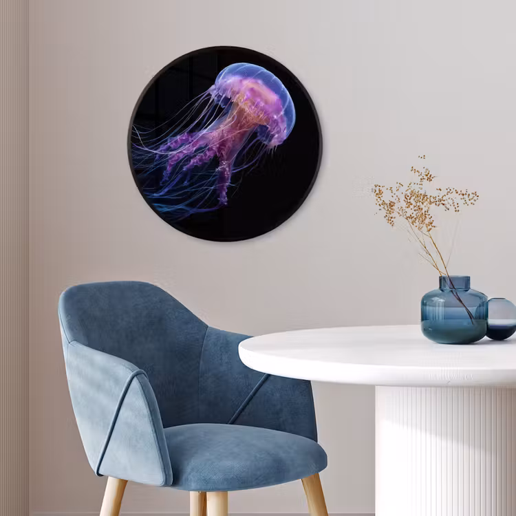 Kwal - Doorzichtig - Roze - Tentakels Fotolijst rond zonder passe partout klein -sfeer2