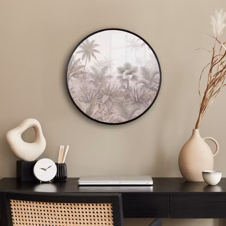 Jungle - Tropisch - Natuur -Vintage - Beige Fotolijst rond zonder passe partout klein -sfeer1
